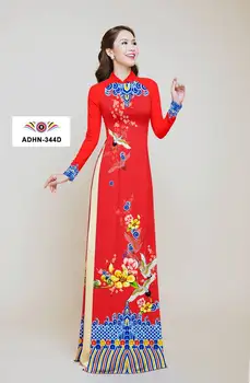 prispôsobený aodai vietnam oblečenie 2 ks cheongsam aodai vietnam šaty vietnamskej tradične šaty dlhé rukávy cheongsam šaty