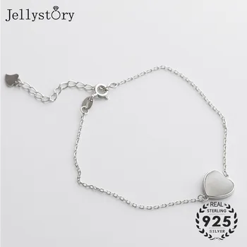 Jellystory Módne 925 Sterling Silver Ženy Náramky s v tvare Srdca Moonstones Drahokam Šperky, Prívesky Svadobné Party Dary